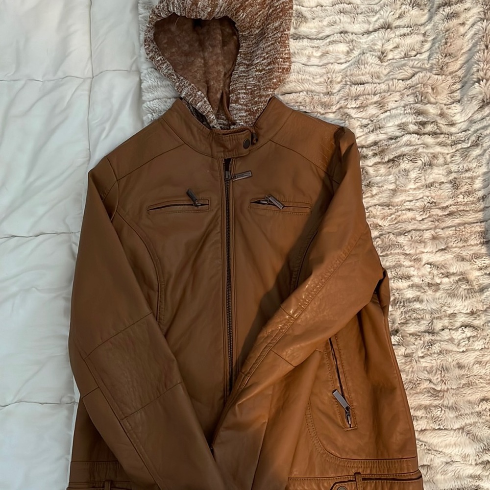 Jou Jou Brown Leather Jacket